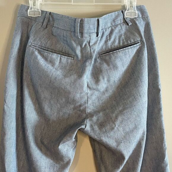 GAP Stretch Blue Linen Blend Ankle Straight Pant | SZ 10 - Picture 10 of 12